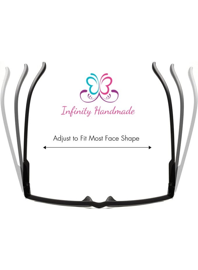 3 Pack Reading Glasses for Men and Women Comfortable Scratch Resistant Reading Glasses for Phone Computer +1.00 to +4.00 with Case and Free Cotton Handkerchief - Image 3